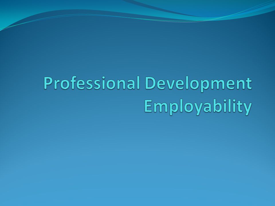 Employability & Professional Development